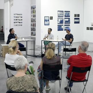 Olaf Unverzart and Sebastian Schels in conversation with Markus Lanz