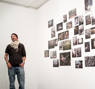 Photographer Matthias Ziegler speaks about his work at the artist talk at Münchner Stadtmuseum. (Photo: Robert Pupeter)